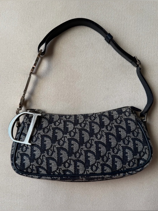Dior Handbags - Christian Dior D Charm Blue Trotter Pochette